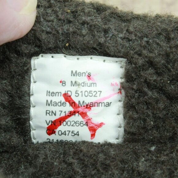 LL Bean Mountain Gray Suede Nonslip Comfort Fleece Lined Slipper Scuffs Size 8 M - Picture 8 of 9